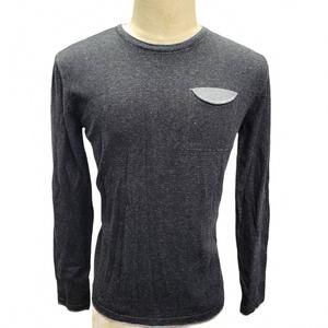 NEW RNT23 men's long sleeve crewneck shirt in dark grey